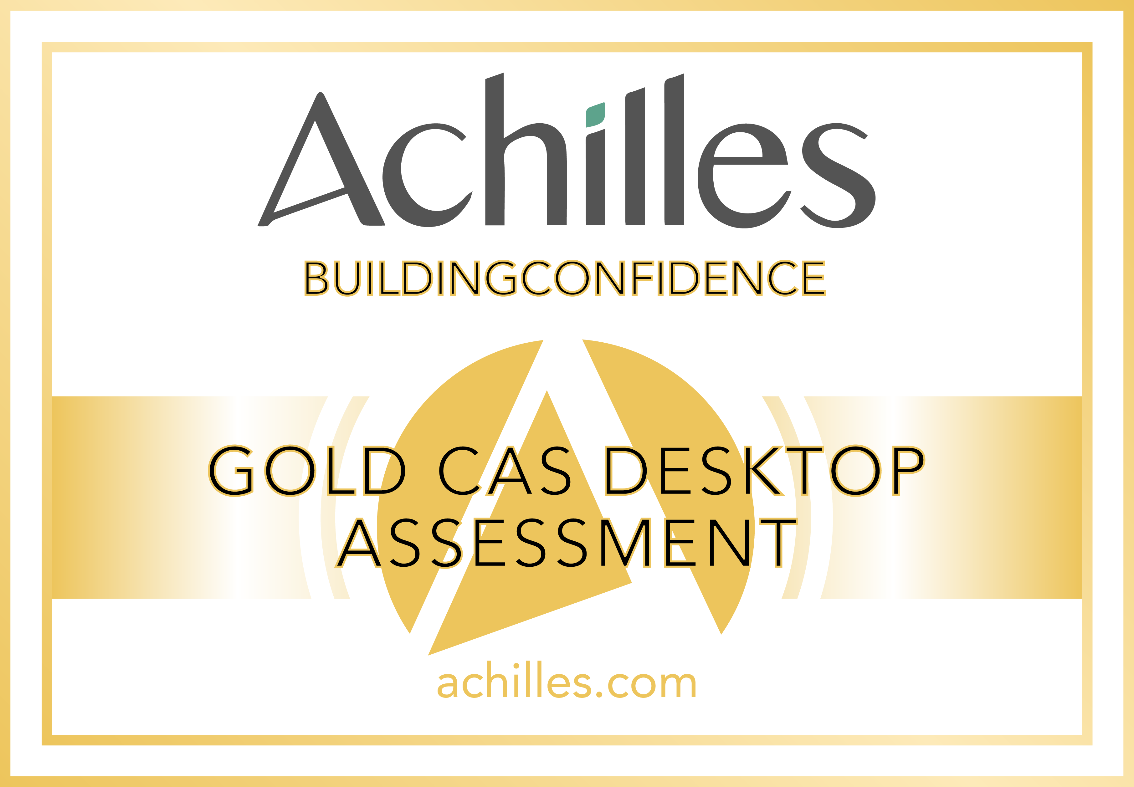 Achilles Building Confidence Gold CAS Desktop Assessment - Construction quality assurance